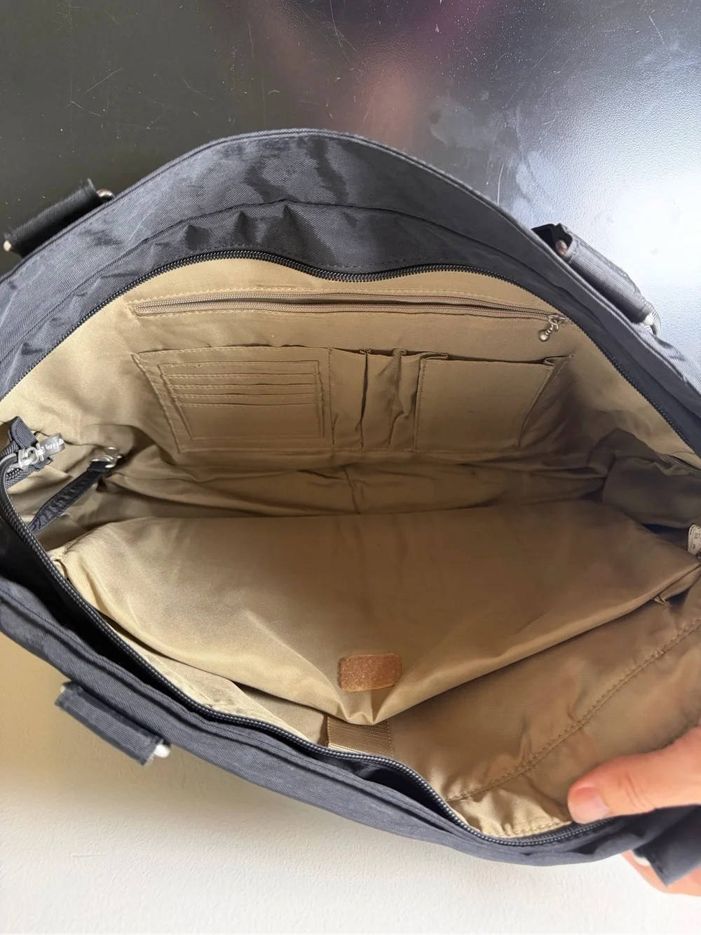 Baggallini Black Laptop Tote with Multiple Zip Pockets